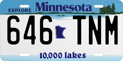 MN license plate 646TNM