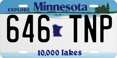 MN license plate 646TNP