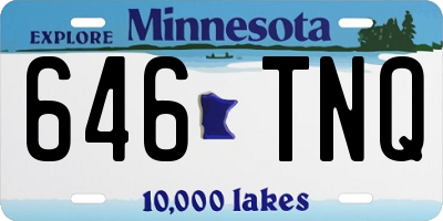 MN license plate 646TNQ
