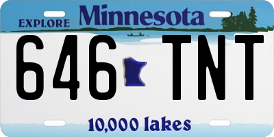 MN license plate 646TNT