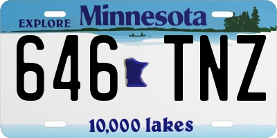 MN license plate 646TNZ