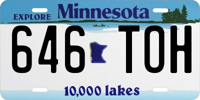 MN license plate 646TOH