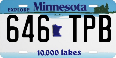 MN license plate 646TPB