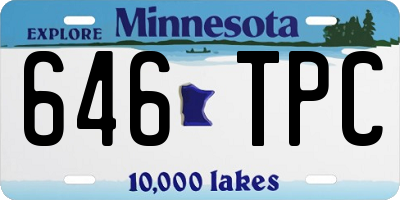 MN license plate 646TPC