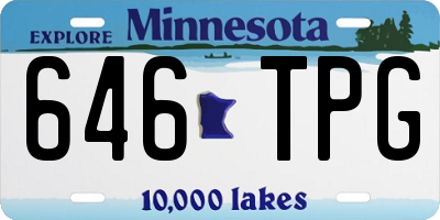 MN license plate 646TPG