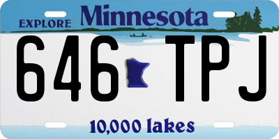 MN license plate 646TPJ