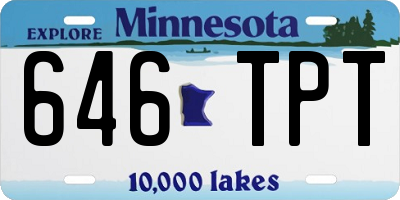 MN license plate 646TPT