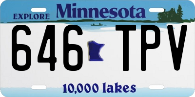 MN license plate 646TPV