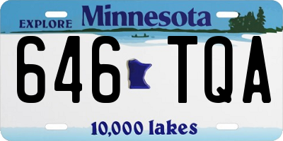 MN license plate 646TQA