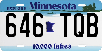 MN license plate 646TQB