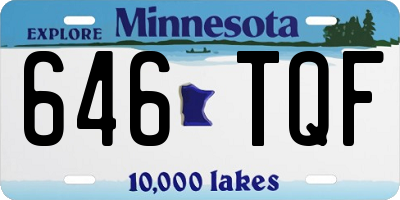 MN license plate 646TQF