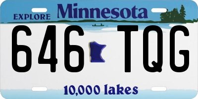 MN license plate 646TQG