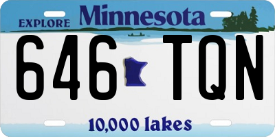 MN license plate 646TQN