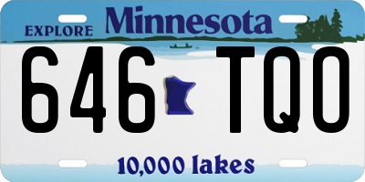 MN license plate 646TQO