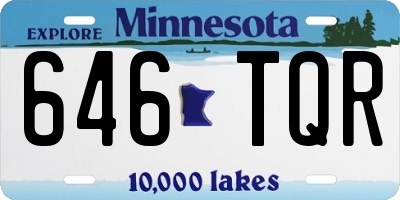 MN license plate 646TQR