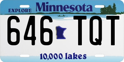 MN license plate 646TQT