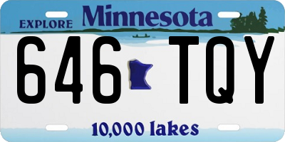 MN license plate 646TQY