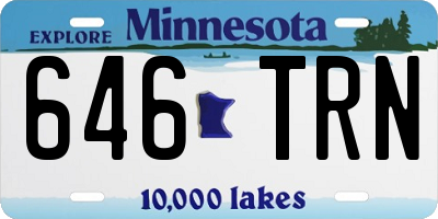 MN license plate 646TRN