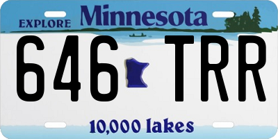 MN license plate 646TRR