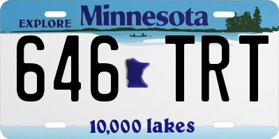 MN license plate 646TRT