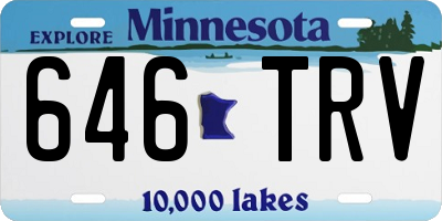 MN license plate 646TRV