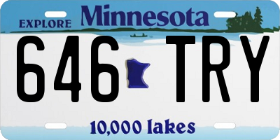 MN license plate 646TRY