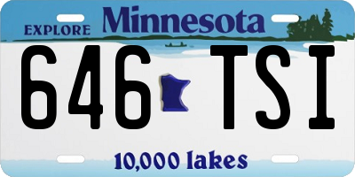 MN license plate 646TSI