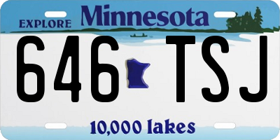 MN license plate 646TSJ