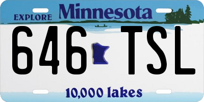 MN license plate 646TSL