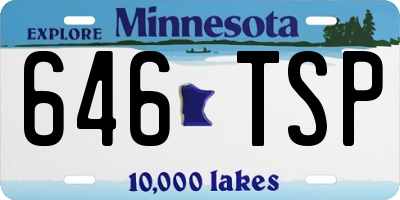 MN license plate 646TSP