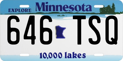 MN license plate 646TSQ
