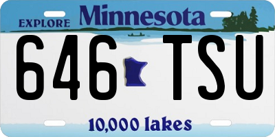 MN license plate 646TSU