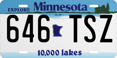 MN license plate 646TSZ