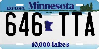 MN license plate 646TTA
