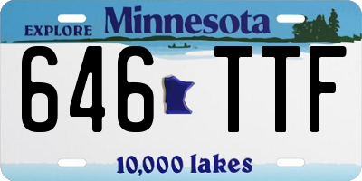 MN license plate 646TTF