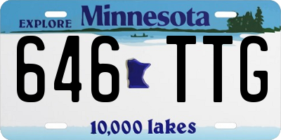 MN license plate 646TTG