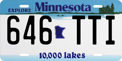 MN license plate 646TTI