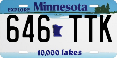 MN license plate 646TTK