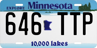 MN license plate 646TTP