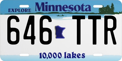 MN license plate 646TTR