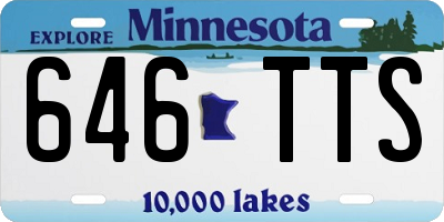 MN license plate 646TTS