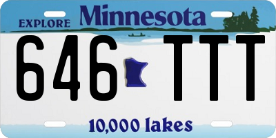 MN license plate 646TTT