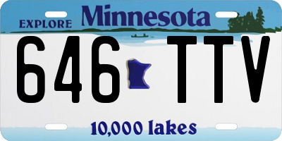 MN license plate 646TTV