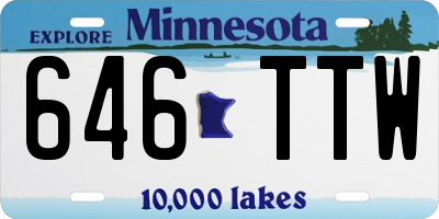 MN license plate 646TTW
