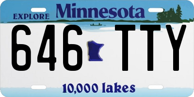 MN license plate 646TTY
