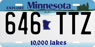 MN license plate 646TTZ