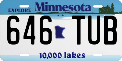 MN license plate 646TUB
