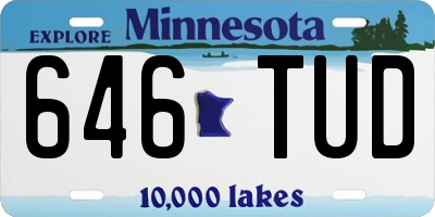 MN license plate 646TUD