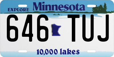 MN license plate 646TUJ
