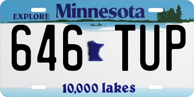 MN license plate 646TUP